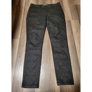 Democracy Black Paisley Stretch Justice Jegging Pants Size 6